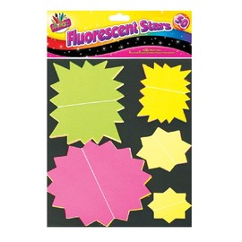 THE ART BOXARTBOX Fluorescent Stars - Assorted Colours (Pack of 50), 6221/48