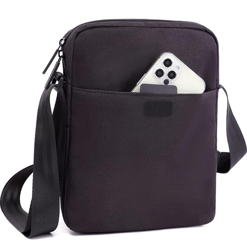 TINYAT Crossbody Bag for Men Waterproof Shoulder Bag with Adjustable