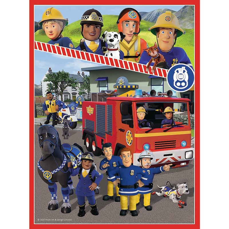 Trefl -Fireman Sam, Fireman Sams Team - 3-in-1: 2x Puzzles