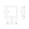 15x15 cm / 6x6 inch White Metal Access Panel -