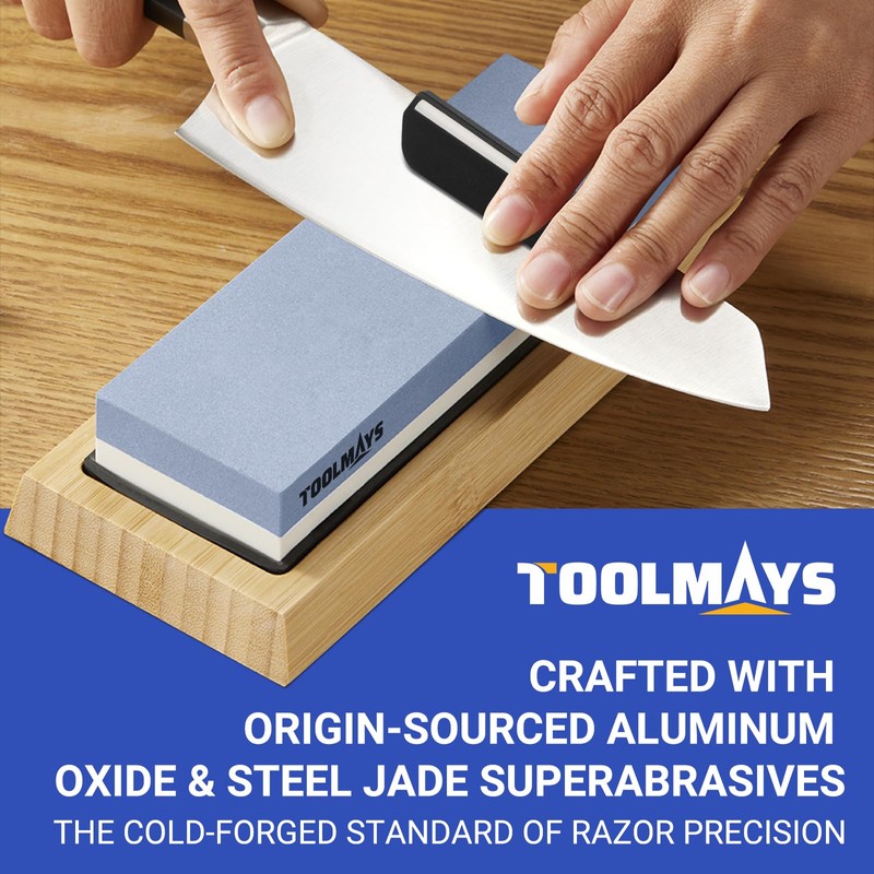 Whetstone Sharpening Stone Set, Dual Sided Grit 1000/6000 Knife Sharpener