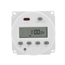 Oumefar Timer Switch, CN102A Digital LCD Electronic Cycle Countdown Time Control Switch 16A Electrical Timers for Irrigation Ventilation Drying Equipment Industrial(220V)