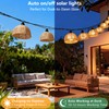 TWINKVILLA Solar Rattan String Lights Outdoor, 16FT 16 LED Half-Globe