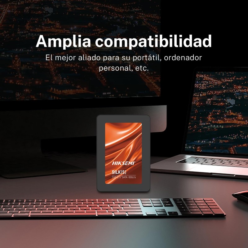 HIKSEMI SSD Silk(S), SATA III de 2,5" (6Gb/s), Interno, Lectura: