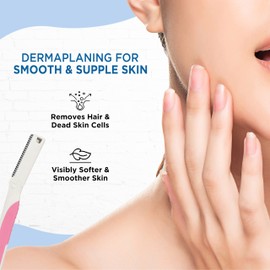 FURR Dermaplaning Japanese Blades for Face - Pack of 4 | Face Razors for Women | Dermaplaning Blades for Face | Eyebrow Razor | Upper Lip & Peach Fuzz Remover | Face Razor | Dermaplane Blades for Face