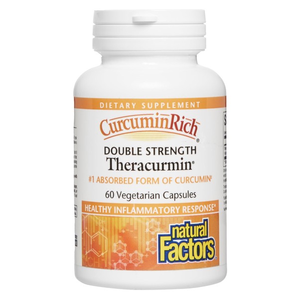 Natural Factors, CurcuminRich Double Strength Theracurmin, 60 mg, Just 1