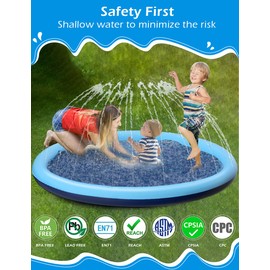 Jasonwell Kids Dog Splash Pad Sprinkler Non Slip Dog Sprinkler Pad Splash Pool Puppy Dogs Pool Summer Outdoor Water Toys Backyard Durable Splash Pad for Toddlers Kids Small Medium Large Dogs Pet