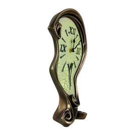 Things2Die4 Cool Bronze Finish Melted Mantel Clock Table Desk Dali