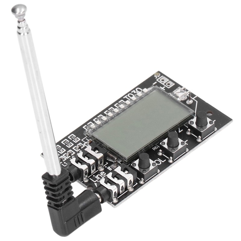 FM Transmitter Board Digital LCD 2 Channel 76MHz‑108MHz Stereo Audio