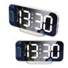 LED Mirror Electronic Clock Adjustable Brightness 6.7 Inch HD Digital