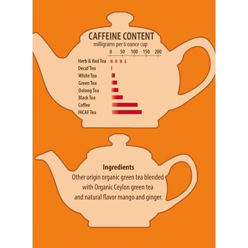 Brew La La Organic Green Tea - Ginger Mango Flavor
