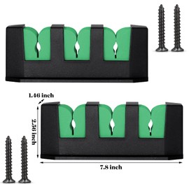 Sratte 4 Pcs Rod Holders for Fishing Boat Wall Mount Fishing Pole Holders 3 Rod Horizontal EVA Foam Garage Rod Rack Summer Boat Accessories for Men Gifts, 7.8 Inch(Green)