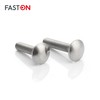 Faston Flat Round-Head Screws, Stainless Steel A2 V2A (10 Pieces),