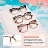 KoKoBin 3 Pack Stylish Square Frame Oprah Style Reading Glasses