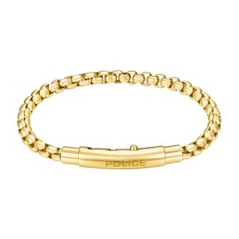 Police Men's Fleshy Gold Stainless Steel Chain Bracelet