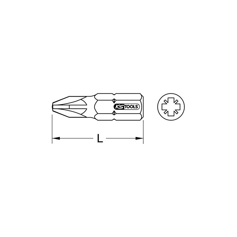KS Tools 910.2223 1/4 Inch Stainless Steel Bit, 25 mm,