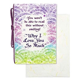 Blue Mountain Arts Greeting Card “You won’t be able to read this without smiling! ‘Why I Love You So Much’” Is Perfect for a Husband, Wife, Significant Other, or Very Special Someone in Your Life