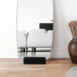 DOITOOL Mirror Holder Stand, Non-Slip Floor Mirror Support Stand, Wooden Mirror Base Full Length Mirror Stand, Artwork Picture Display Stand, Anti-Skid Mirror Bracket for Bedroom Living Room