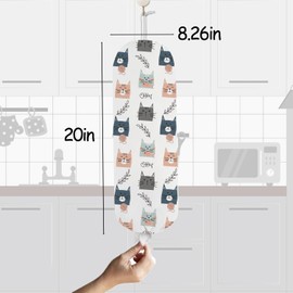 Essme Cat Plastic Grocery Bag Holder,Grocery Shopping Bags Carrier,Bag Organizer for Kitchen, Home Kitchen Decor,House Warming Gifts for Women Cats Lover.(Cat)