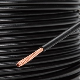 Maxxima 100 Ft. 14 AWG Black THHN Stranded Copper Electrical Wire, 600V, Under Ground, Indoor & Outdoor Use, Commercial, Industrial, Residential, Grounding Wire