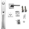 Berlin Modisch Full Escutcheon HandleSet Front Door Entry Handle and