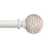 TKZTKZ White Curtain Rods for Windows 36 to 88:Imitation Wood