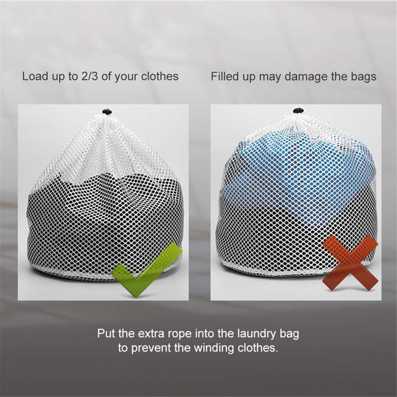 Premium Fine Mesh Laundry Bag - Sturdy White Mesh Material