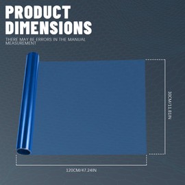 RGOAANC 12×48 Inches Car Light Tint Film, Light Self-Adhesive Tint Film, Auto Taillight Vinyl Wrap Film, Car Accessories Light Headlight Cover Protection Film Universal for Vehicles (Light Blue)