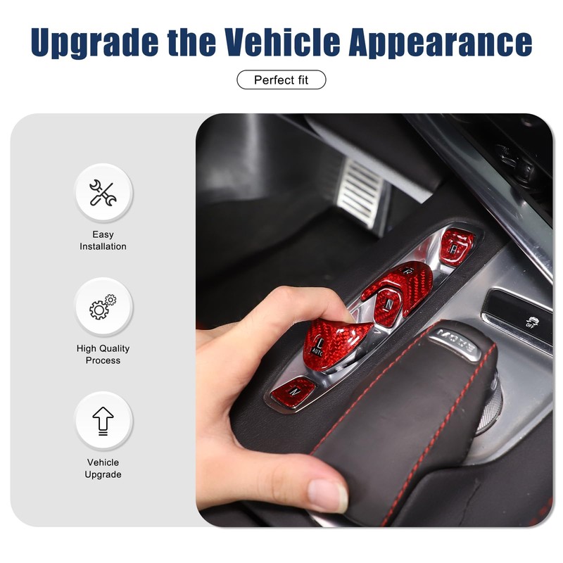 TOYCIDFG Gear Shift Panel Button Cover Compatible with Corvette C8