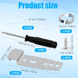 2pcs Dishwasher Mounting Bracket, 5001DD4001A Silver Under Counter Mounting Brackets Compatible with LG Dishwasher Bracket for Granite Countertop