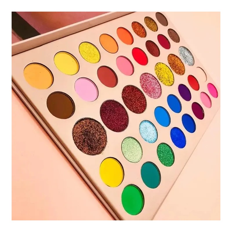 Paleta Sombras Nude 39 Grande Tonos Maquillaje Glitter Mate