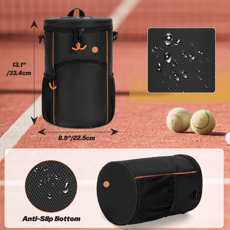 DSLEAF Tennis Ball Bag with Sturdy Bottom, Baseball & Lacrosse
