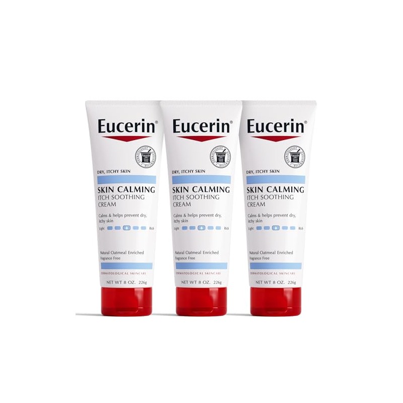 Eucerin Crema calmante para terapia de piel seca, 236.59ml (8oz)