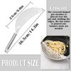 DOERDO Pasta Strainer with Handle, Handheld Stainless Steel Pasta Strainer