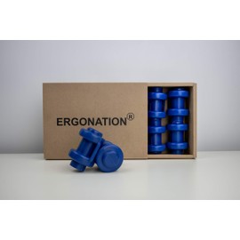 Ergonation® Trampoline End Caps, Set of 8 End Caps for Attaching the Safety Net to the Net Poles of the Trampoline (Blue)