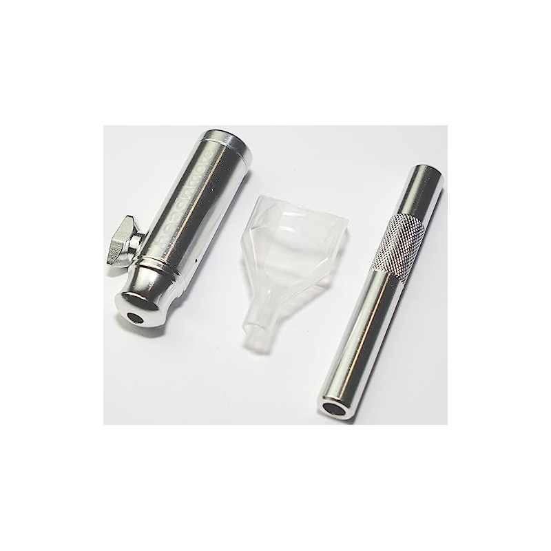 HEADNMORE® Snuff Set #25 HM5 Dispenser Silver + Funnel +