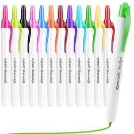 YQWUCO Clicks Retractable Markers,12 Colors Watercolor pen for Kids, Clicks Art Markers, School Supplies for Kids, Holiday Gifts for Kids.