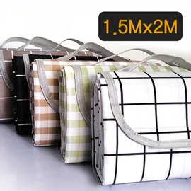 Large 150x200cm Waterproof Plaid Picnic & Camping Mat - Stylish for Autumn Outings Picnic Mat (150*200) - Green