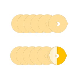 12 Pcs Flea Trap Refill Discs 6" Replacement Glue Boards with Hole for Flea Traps for Inside Your Home, Sticky Pads for Fleas, Bugs, Flies, Mosquitos, etc