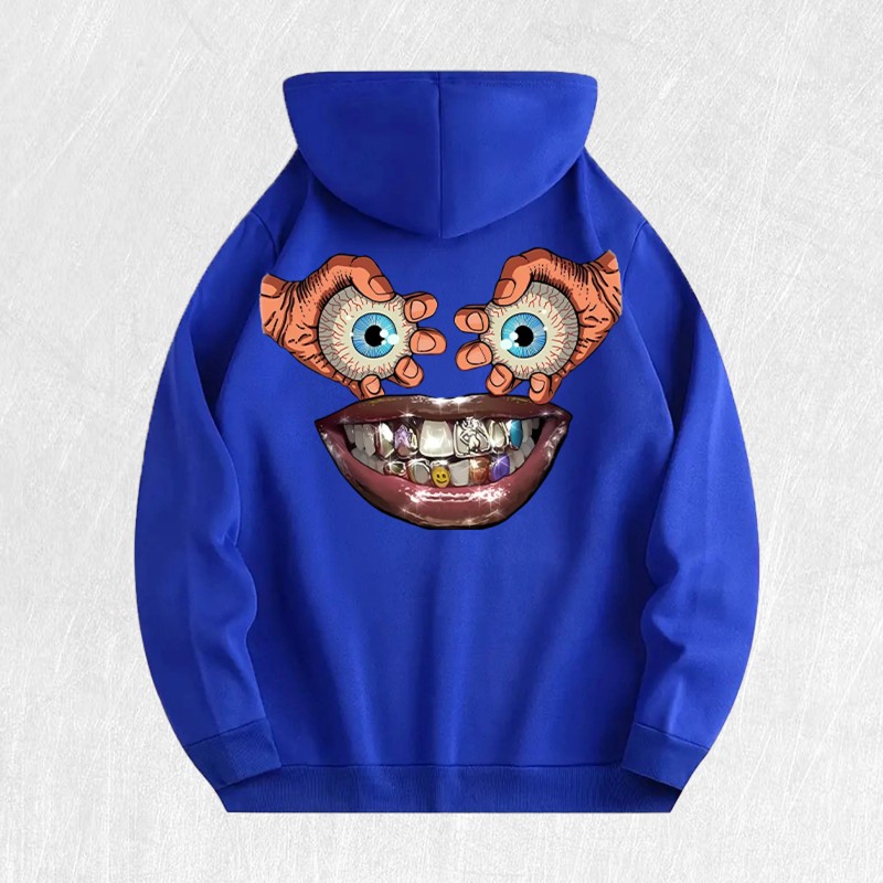 Cartoon Face Graphic Hoodie 100% Cotton US Warehouse 6 ColorsColor: