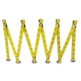 WEDGE Folding Wood Ruler With 10 Folds - For Carpentry & Masonry: TM-14868