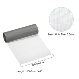 PATIKIL 40"L x 10"W Woven Wire Mesh, 60 Mesh 316L Stainless Steel Air Vent Filter Screen for Window Security Vent Cover Filtration Animals Fence