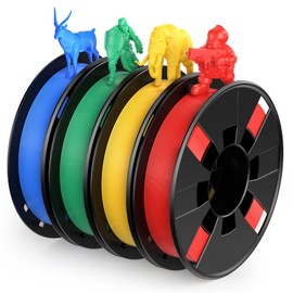 ENTINA 4 Colors PLA 3D Printer Filament Bundle, PLA Filament 1.75 mm for 3D Printers, Dimensional Accuracy +/- 0.02 mm, 200g x 4 Spools Set