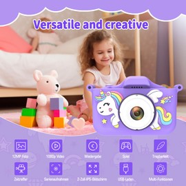 MYSTILUCK Children's Camera, 1080P HD Digital Camera for Children with 2.0 Inch Screen & 32GB Card, Camera Toy for Boys & Girls, Children 3-12 Years Christmas & Birthday