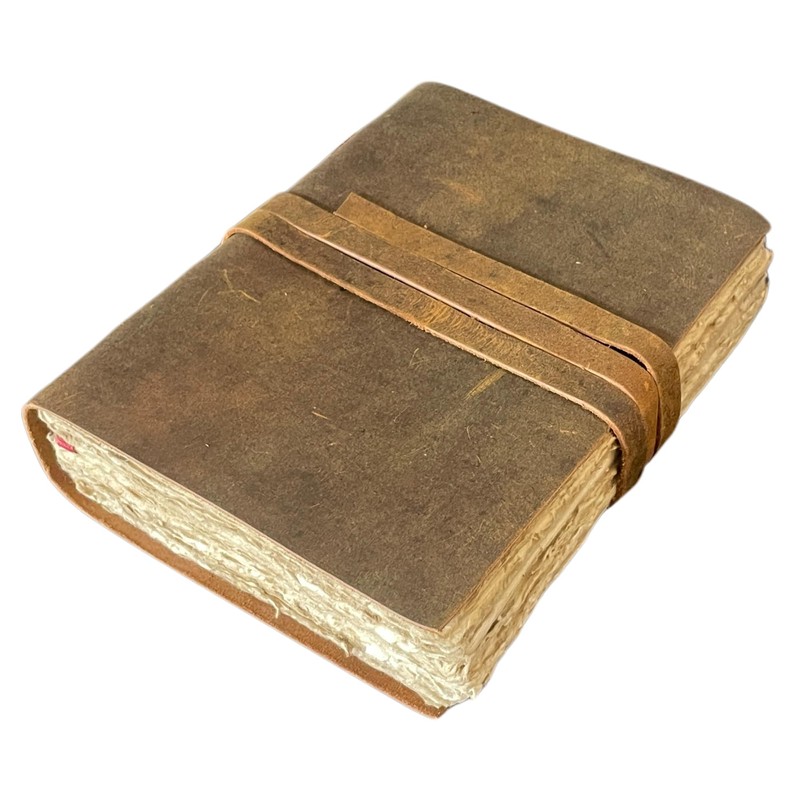 8 inch Urban Leather Rustic Vintage Medieval Journal Old Deckle