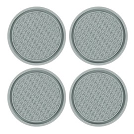 sourcing map 4pcs Car Cup Coasters Universal PVC Car Cup Mats Non-Slip Cup Holder Insert Coasters Car Interior Accessories, Grey