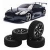 4Pcs Rubber Tires Aluminum Alloy Exquisite Simple Installation Tyres for