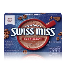 Swiss Miss Indulgent Collection Rich Chocolate Flavor Hot Cocoa Mix, 8 Count per pack, 10.64 Ounce per box, Pack of 12