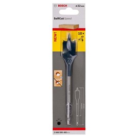 Bosch Professional Self Cut Speed Flat Drill Bit With 1/4 Inch Hex Shank (Diameter 6 mm)