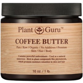 Coffee Butter 16 oz. 100% Pure Raw Fresh Natural Cold Pressed. Skin Body and Hair Moisturizer, DIY Creams, Balms, Lotions, Soaps.